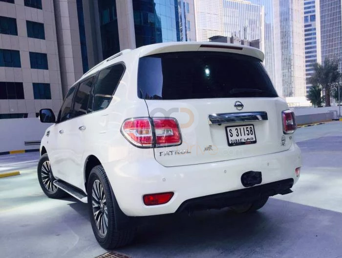 White Nissan Patrol 2018 for rent in Dubai 3